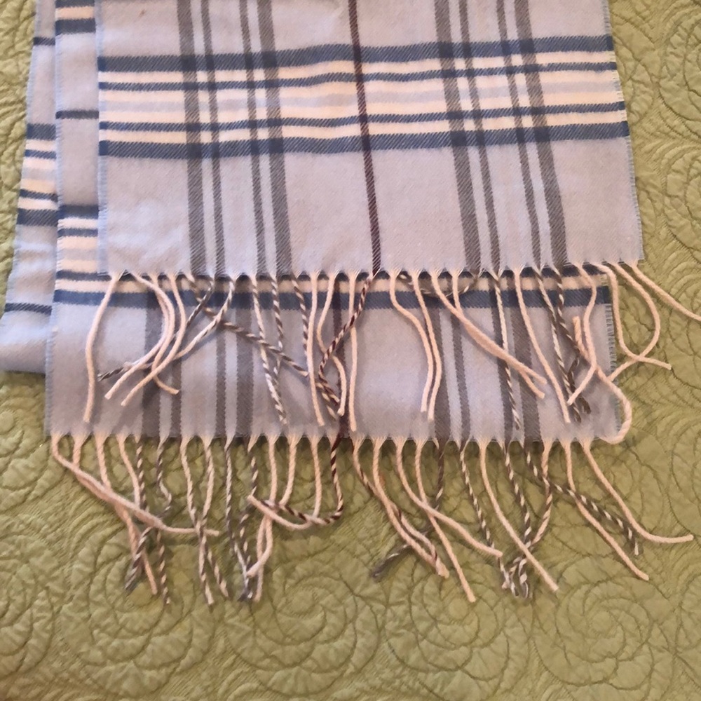 Blue plaid scarf